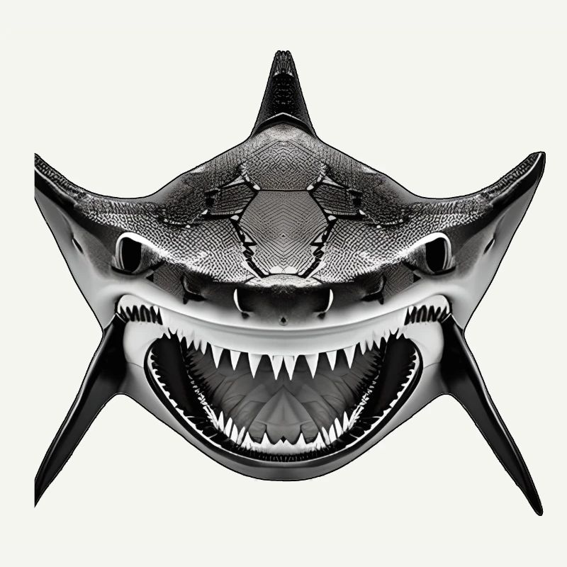 Requin avec la gueule ouverte
