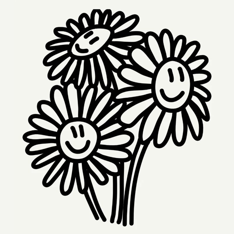 Fleurs heureuses