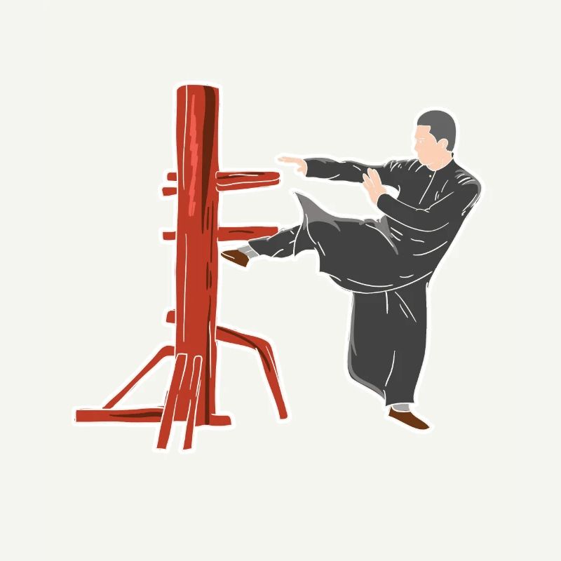 Pose de combat de Wing Chun