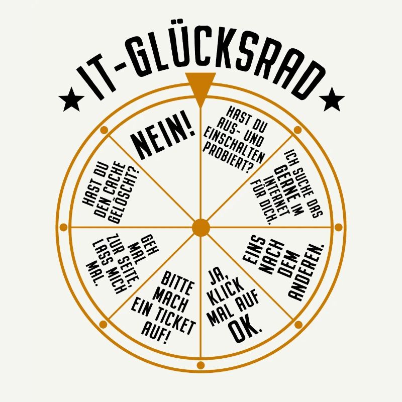 IT Support Glücksrad Service Desk IT Helpdesk Nerd