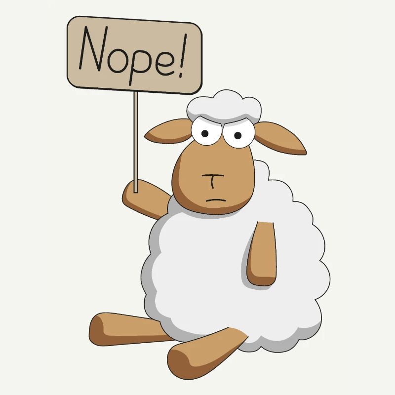 Nope! - protesting sheep