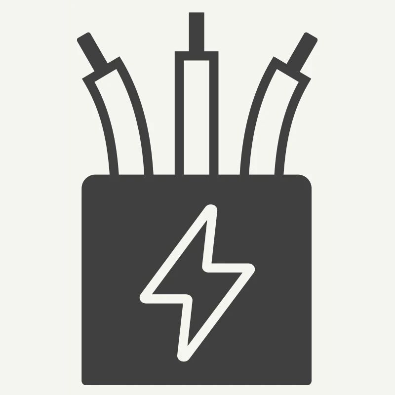 Câble électrique Alimentation Icône Logo
