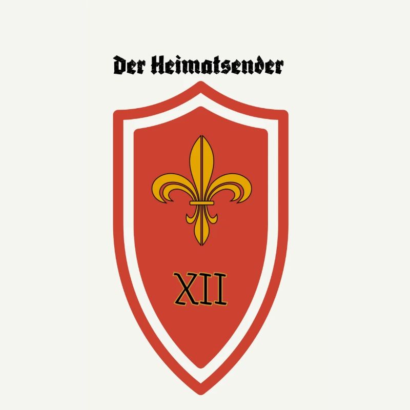 Fleur de Lis Schild XII Rot