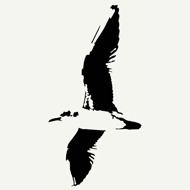 Möwe, Silhouette -T-Shirt