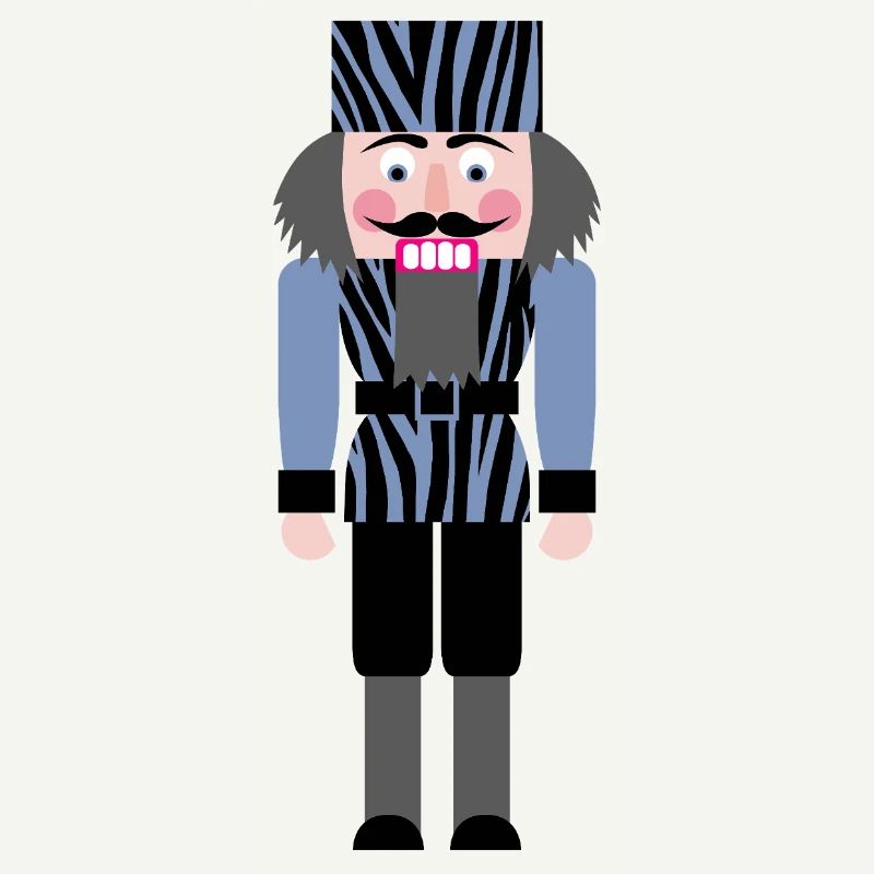 Nutcracker Zebra Pattern Christmas Decoration Advent
