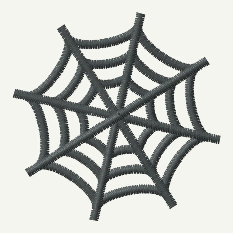 Embroidered spider web