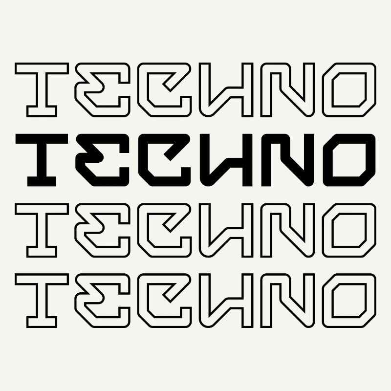 Techno-modernes Typografie-Logodesign
