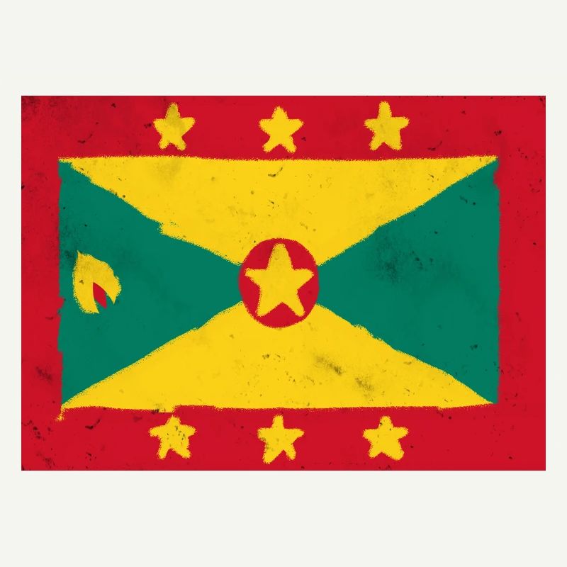 Drapeau de Grenade – Île colorée