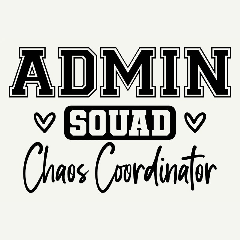 Admin Squad: Farbig Retro Büroteam Geschenk