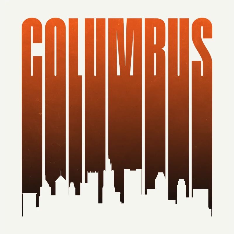 Columbus Skyline Sunset Gradient