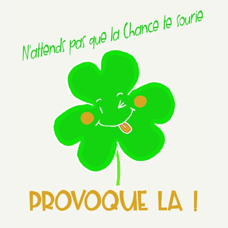Trèfle Provoque la Chance Joyeuse