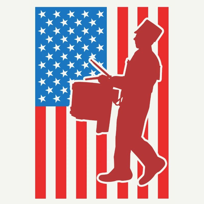 Drapeau de Drum USA