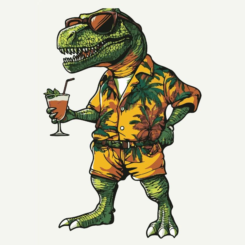 Dinosaur T-Rex Comic Summer