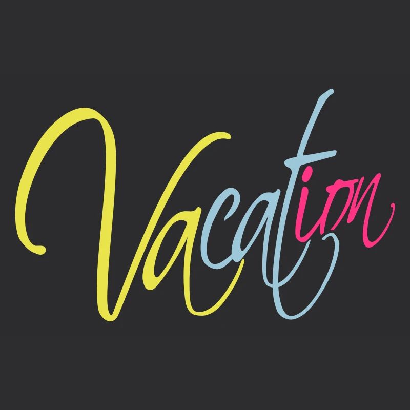 vacances disant texte île plage lettrage logo