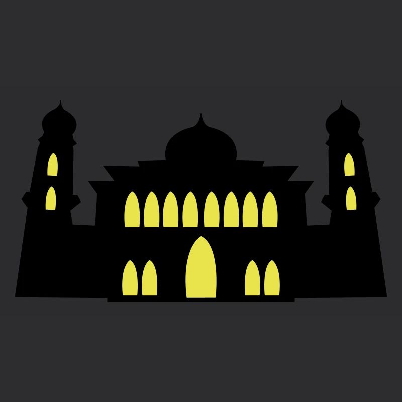 mosquée, silhouette