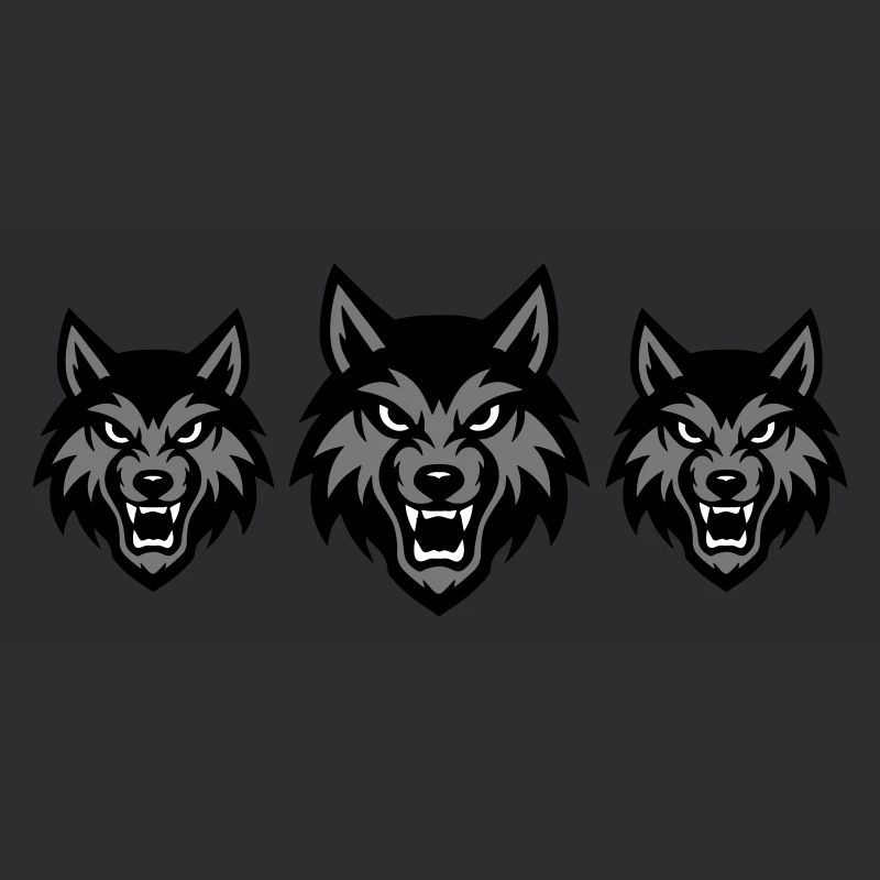Wolf Kopf Gruppe Rudel