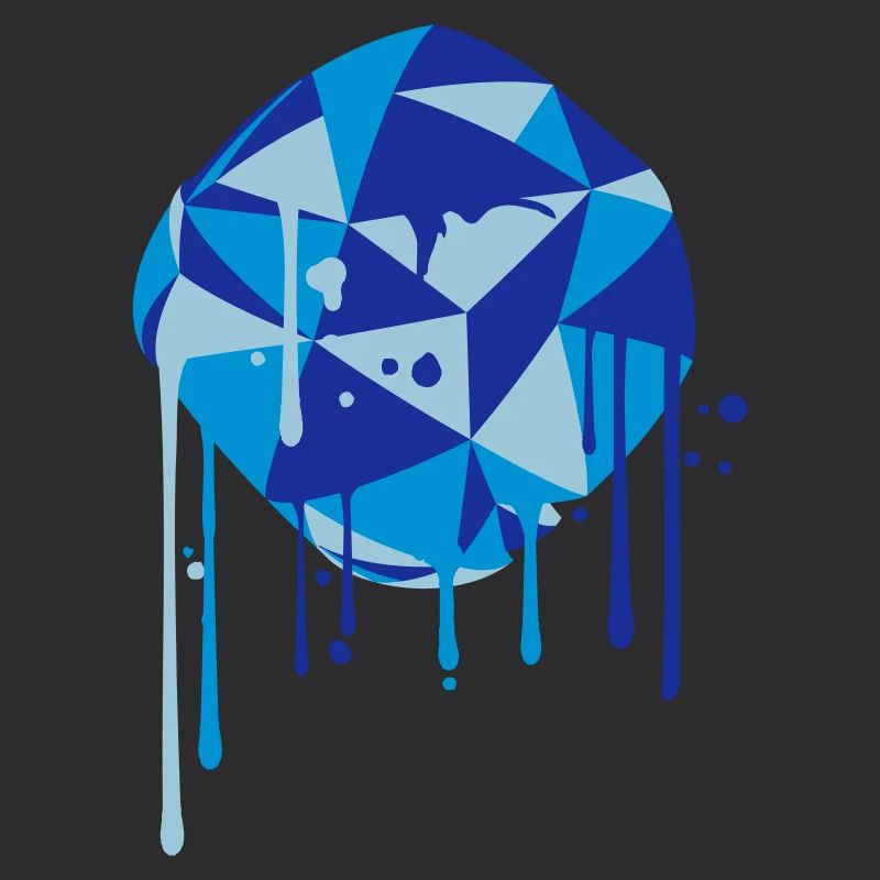 ball art spray graffiti drip round circle blue