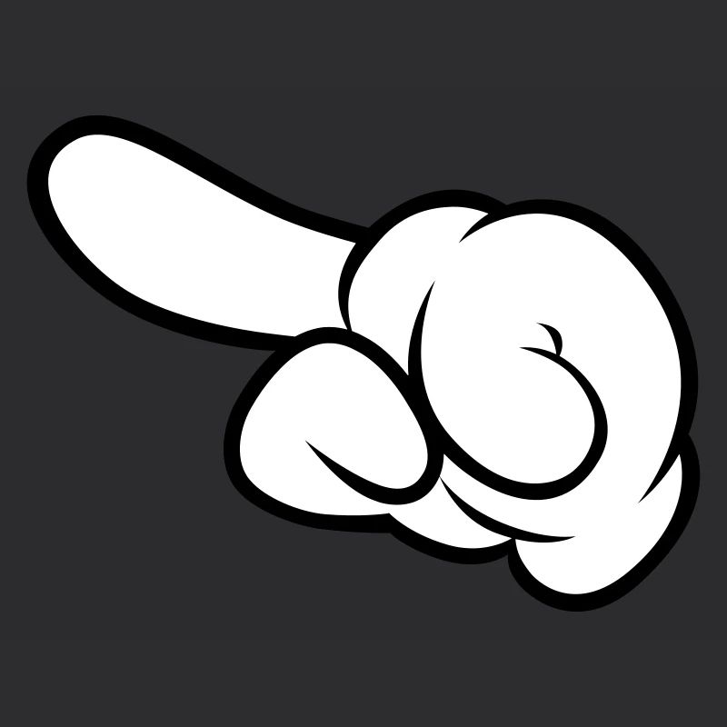 Comic Hand Pointing (Left)