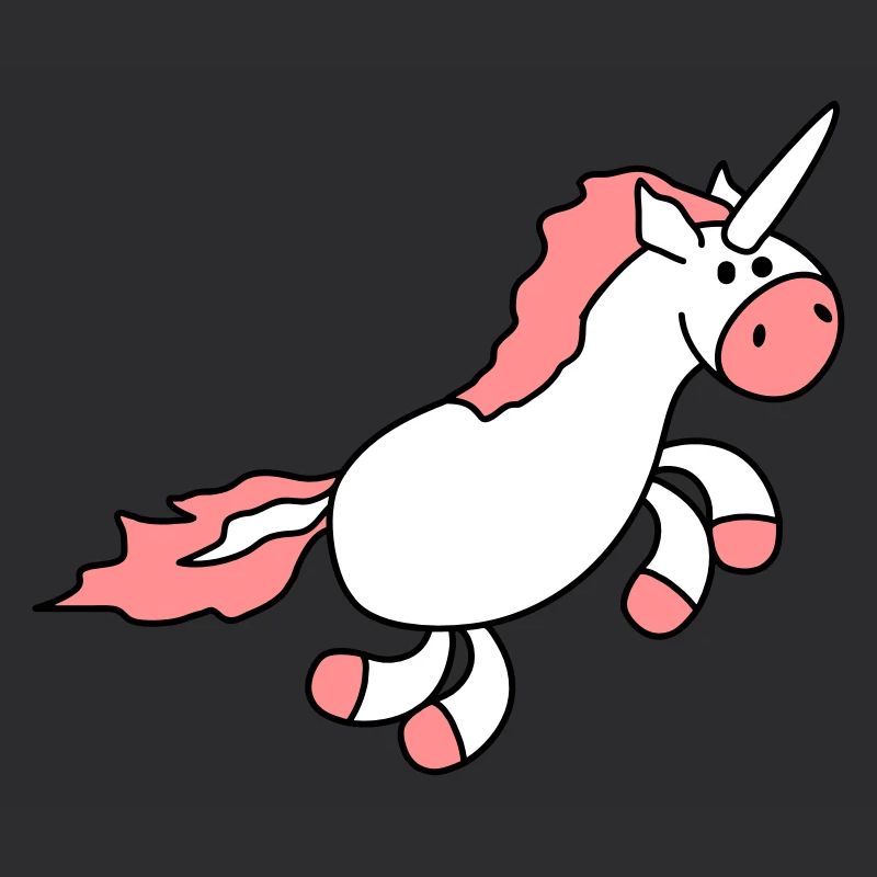 Süßes kleines Comic Cartoon Einhorn