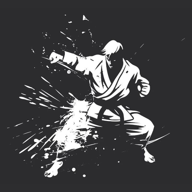 Karate Junge Zeichnung
