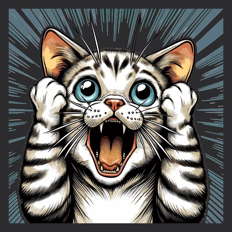 Chat choqué chat chat cadeau