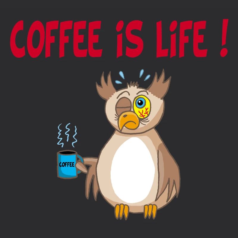 Eule und Kaffee (Englisch)