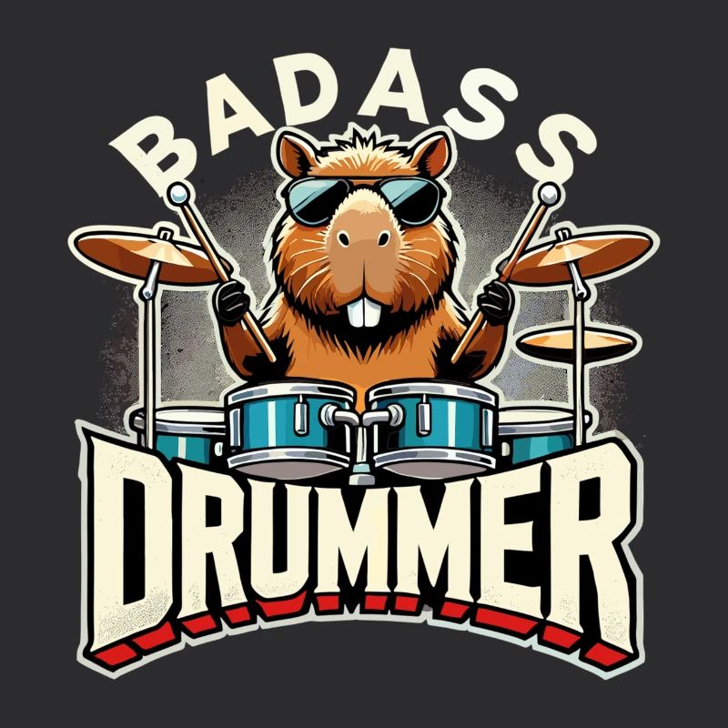Knallharter Schlagzeuger Capybara cool Geschenk