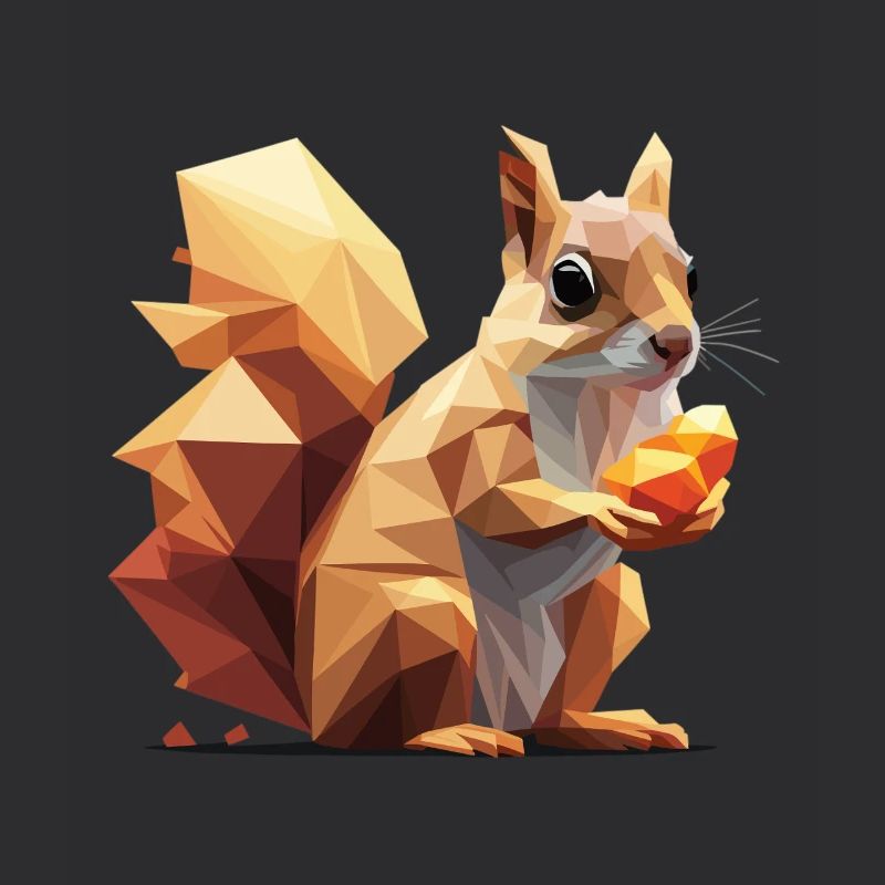 Écureuil low-poly
