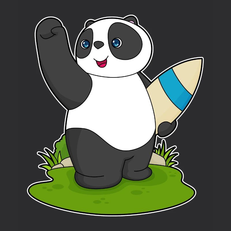 Panda Surfer Surfbrett