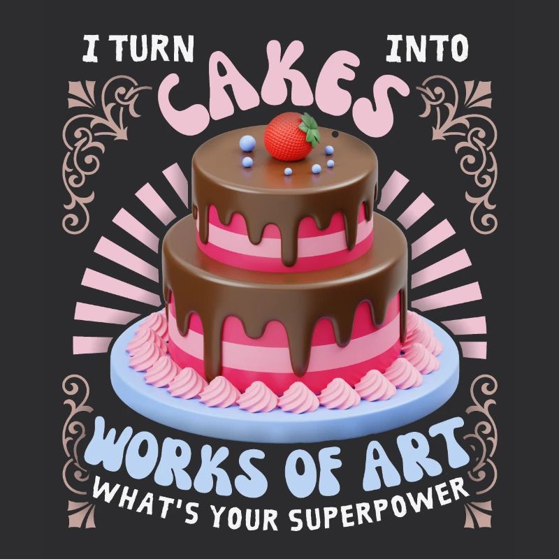 Bake cake, cake, baker, funny saying