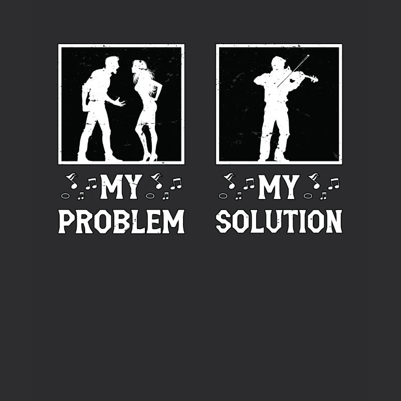Fiddle Player My Problem My Solution Pictogram Dad