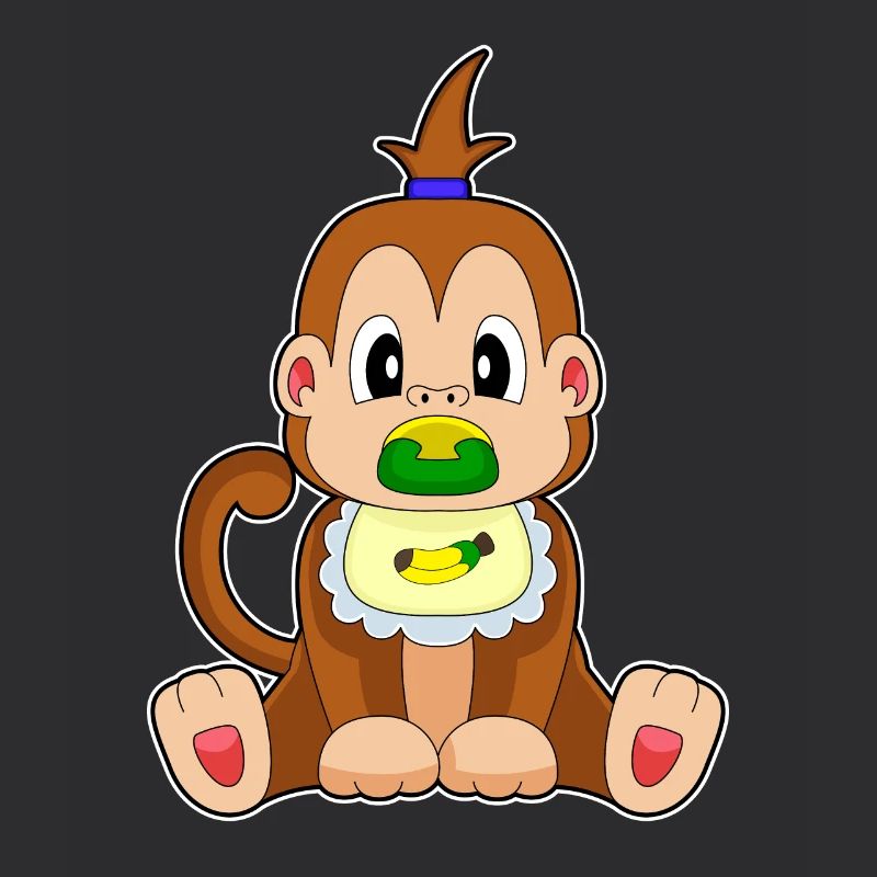 Monkey Banana Pacifier Bib