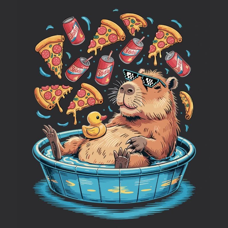Capybara-Chillzone - Pizza, Limo, Entspannung