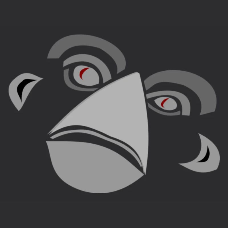 Smart, thoughtful and possibly concerned monkey face