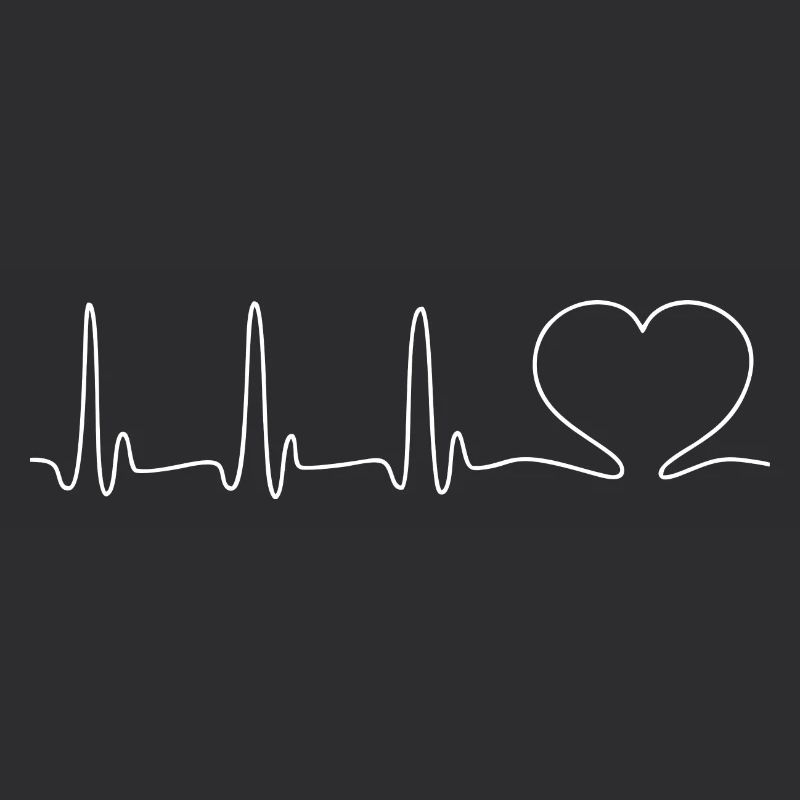 ECG HEART white