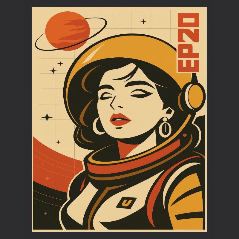 Astronaut Retro Space Comic