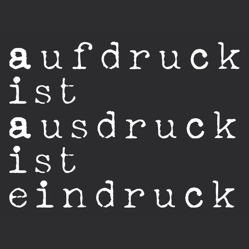 Imprint is expression is impression pun white