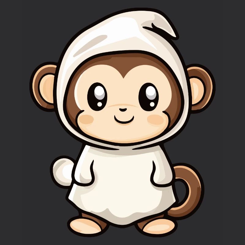 Monkey Halloween Funny Ghost