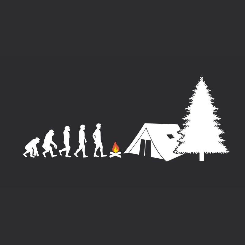 Evolution Geschenk Zelten Camping Urlaub Reisen