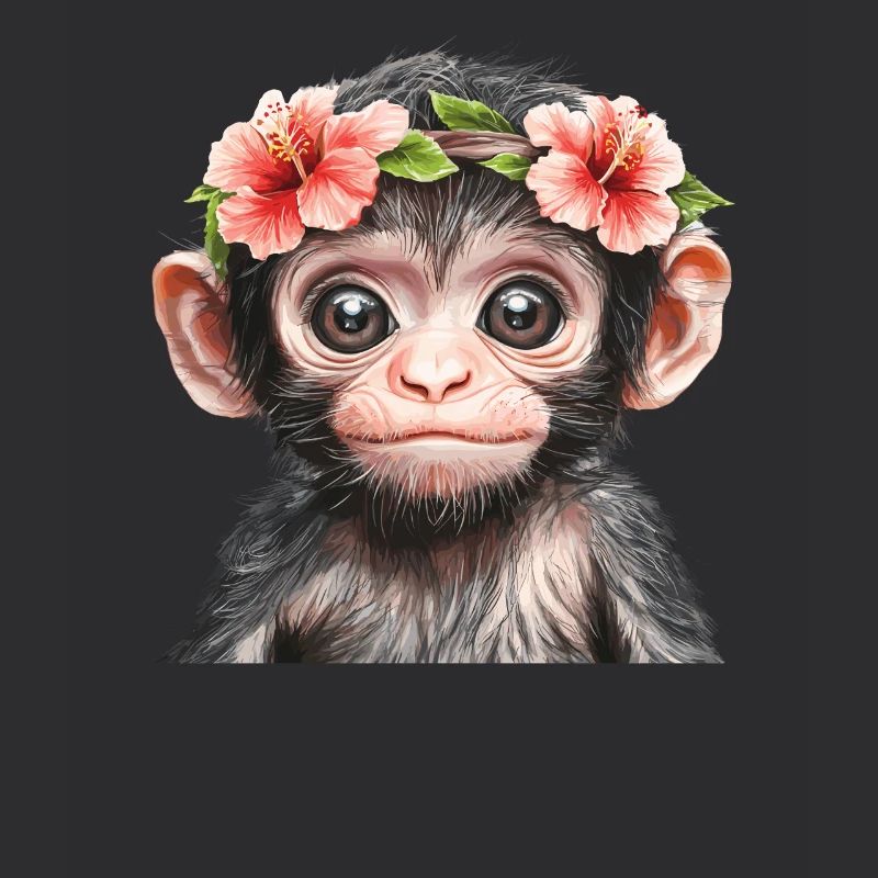 Smiling baby monkey