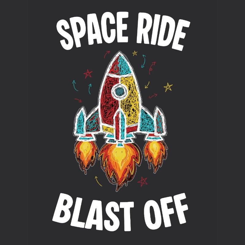 Fusée Espace Retro Scribble Blast Off