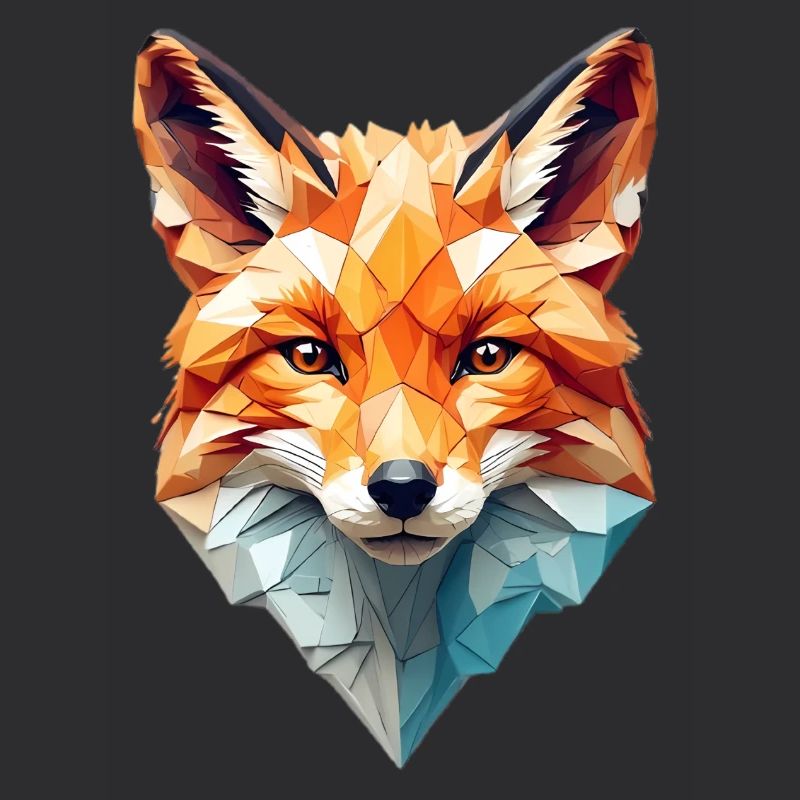 Geometric fox head