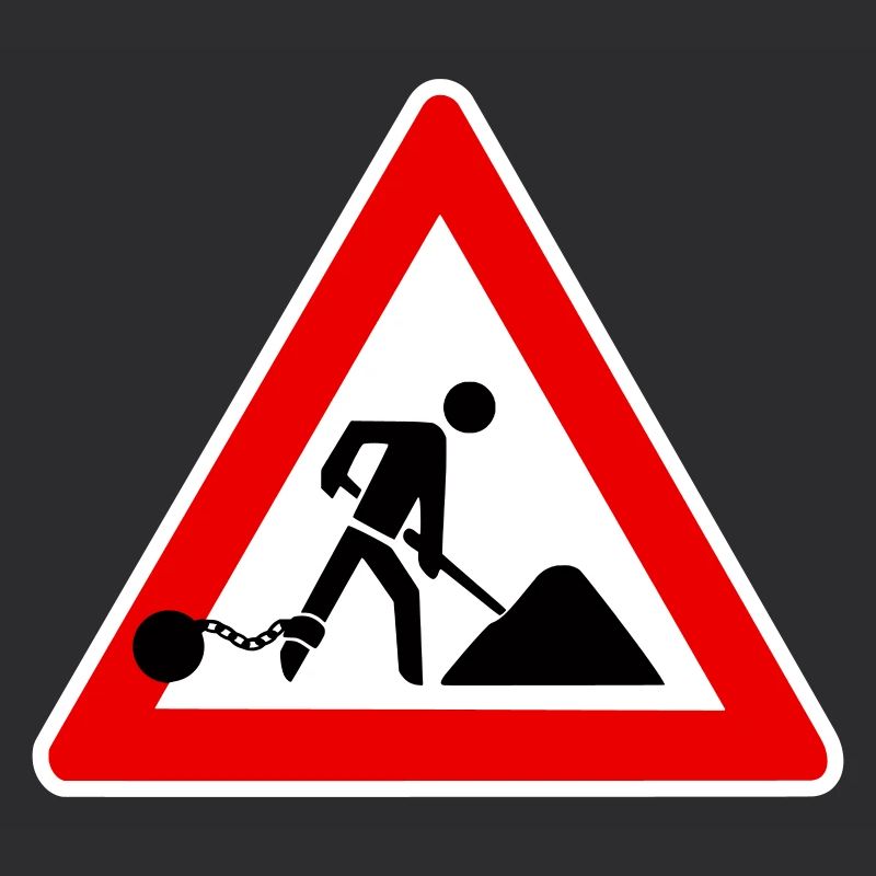 Attention work frustration traffic signs work site