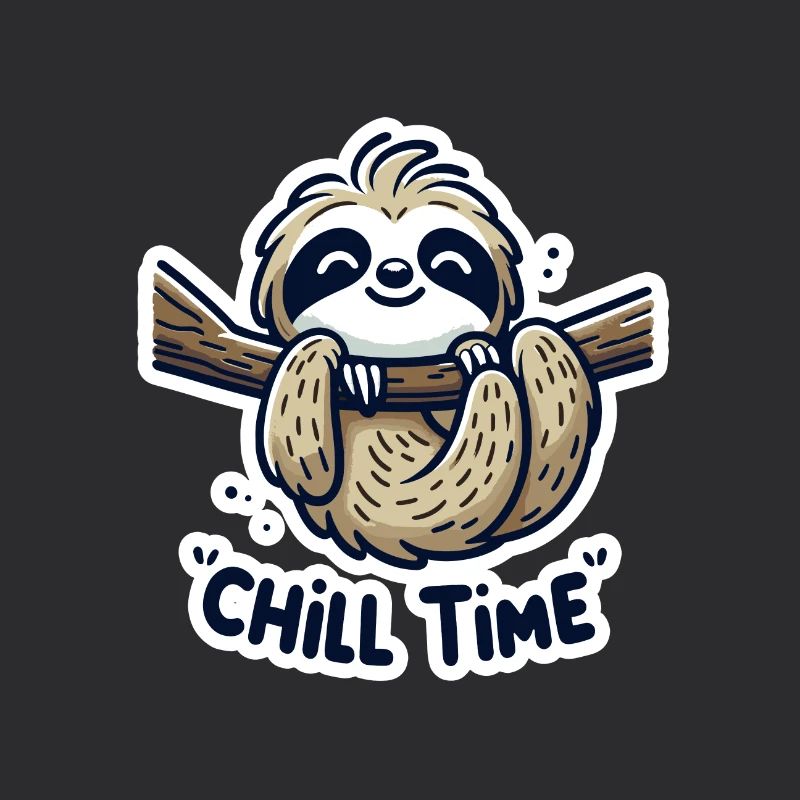 Chill Time - Sloth Illustration