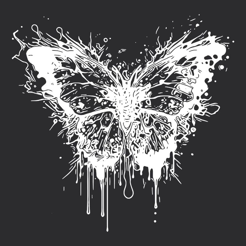 Papillon Tattoo Ink Splash Style