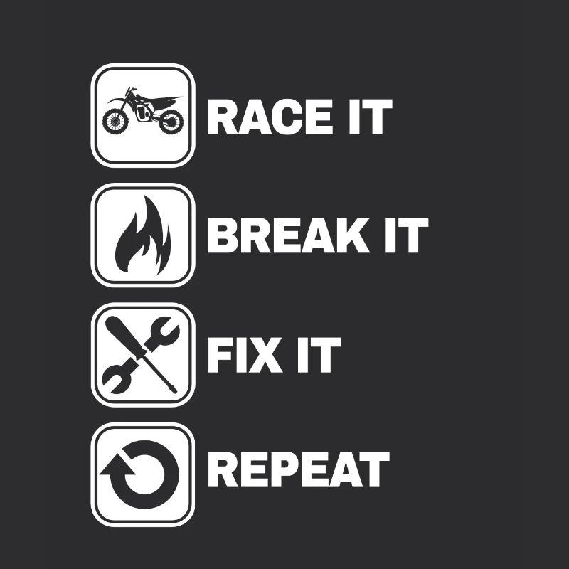 Race It Break It Fix It Repeat Motocross Geschenk