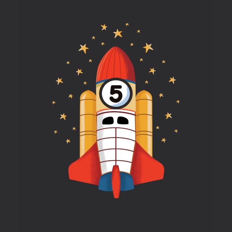 5th Birthday Party Rocket Ship Outer Space Gift