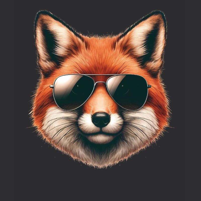 Fuchs Mit Sonnenbrille, Digitale Kunst, Wildtier