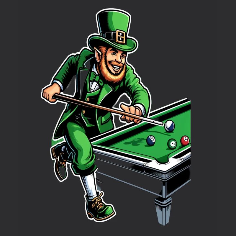 Billiards Playing Leprechaun (Irish Leprechaun)
