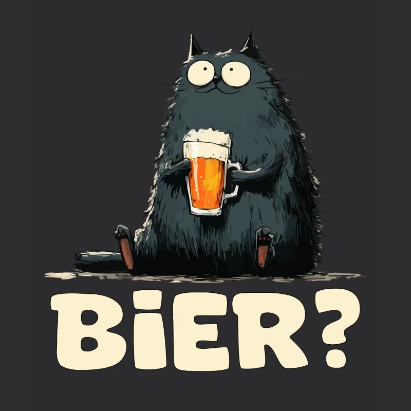 Lustige Katze mit Bier